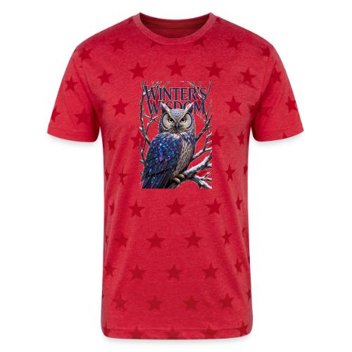 Crystalized Forest Owl T-Shirt - Unisex Adult Star Printed T-Shirt