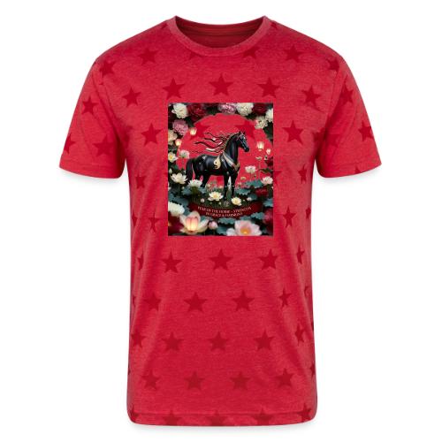 Year of the Horse Harmony T Shirt, Lunar New Year - Unisex Adult Star Printed T-Shirt