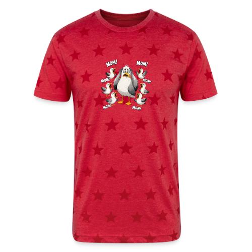 Seagull Mom Chaos - Unisex Adult Star Printed T-Shirt