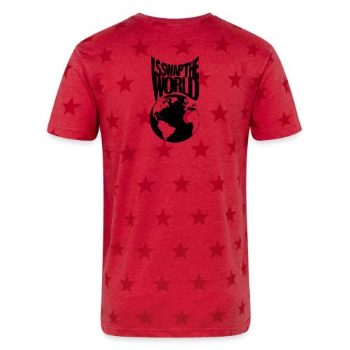 LS Swap the World (Front & Back) - Unisex Adult Star Printed T-Shirt