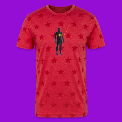 Glowing Chest Personl - Unisex Adult Star Printed T-Shirt