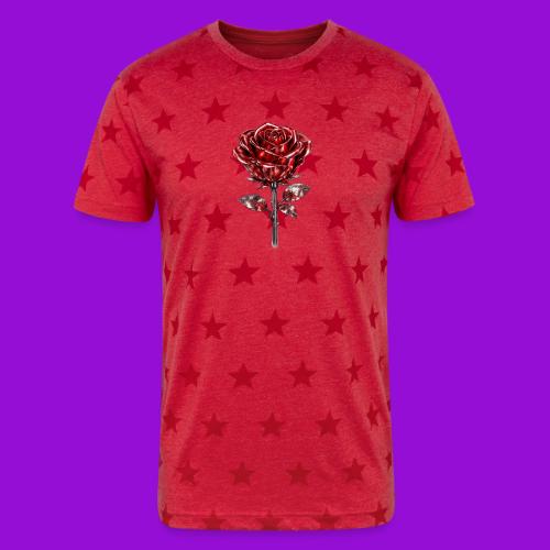 2 Set - Silver and Gold Roses - Unisex Adult Star Printed T-Shirt