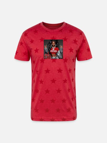 Unbreakable Strong Women Collections  - Unisex Adult Star Printed T-Shirt - red star