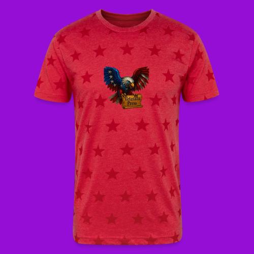 Veterans Press Bald Eagle - Unisex Adult Star Printed T-Shirt