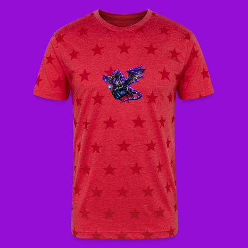Neon Dragon and Battle Mage - Unisex Adult Star Printed T-Shirt