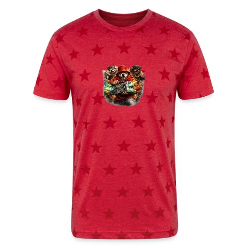 Urban Beat Dog Heroes - Unisex Adult Star Printed T-Shirt