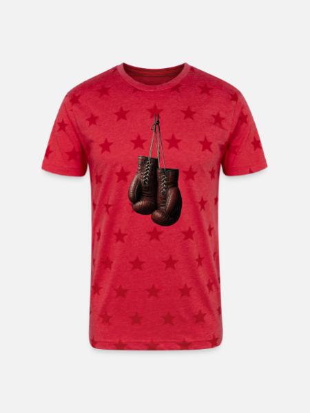 Boxing - Unisex Adult Star Printed T-Shirt - red star