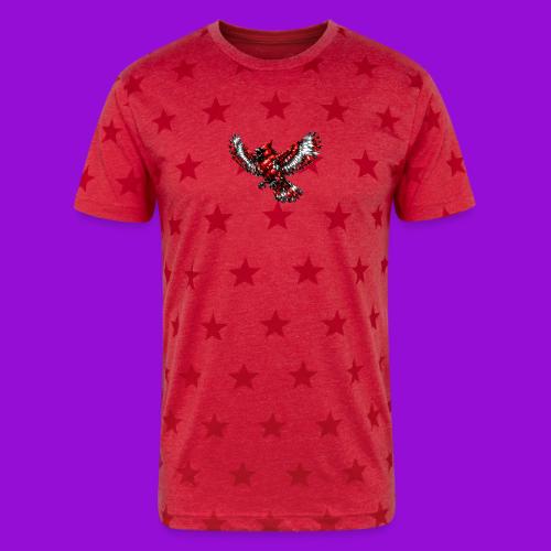 Silver Cardinal in Flight - Unisex Adult Star Printed T-Shirt