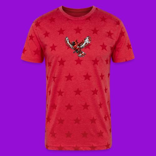 Cardinal in Flight - Unisex Adult Star Printed T-Shirt
