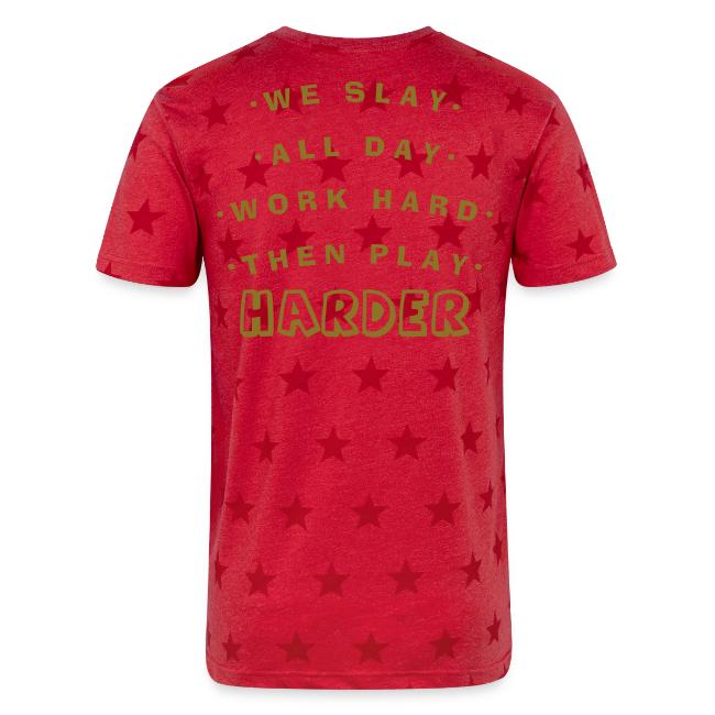 We Slay All Day Shiny Shirt Metallic Silver & Gold