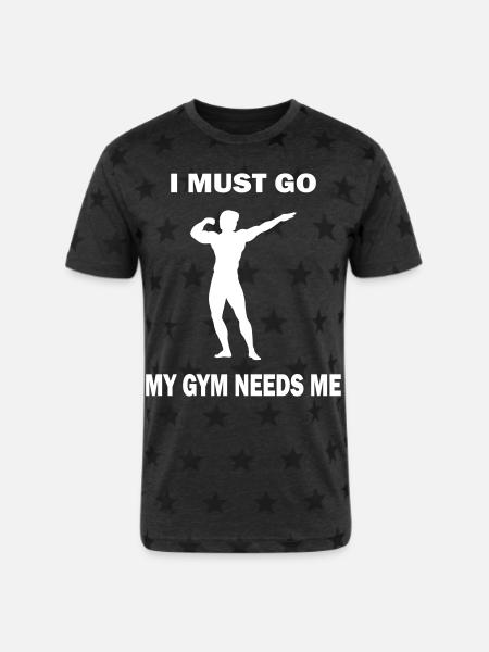 mygym - Unisex Adult Star Printed T-Shirt - royal star