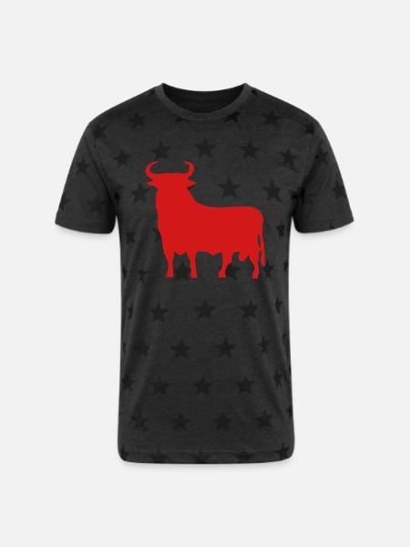 Spanish Bull - Unisex Adult Star Printed T-Shirt - royal star