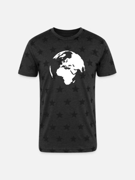 World - Unisex Adult Star Printed T-Shirt - royal star