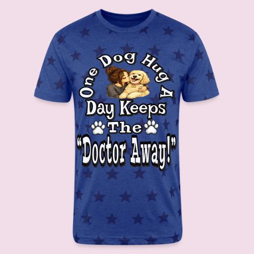 One Dog Hug A Day Keeps The Doctor Away - Unisex Adult Star Printed T-Shirt