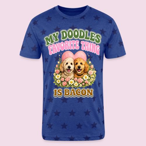 My Doodles Favorite Thing Is Bacon - Unisex Adult Star Printed T-Shirt