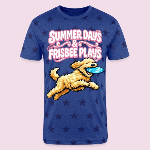 Summer Days & Frisbee Plays - Unisex Adult Star Printed T-Shirt