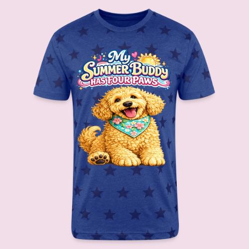 My Summer Buddy Has Four Paws - Unisex Adult Star Printed T-Shirt