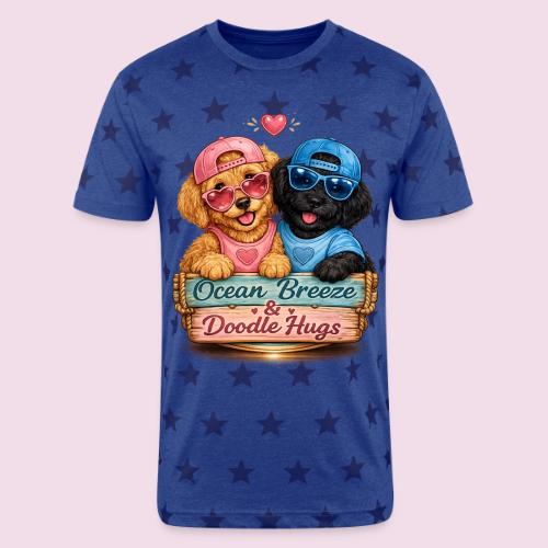 Ocean Breeze & Doodle Hugs - Unisex Adult Star Printed T-Shirt
