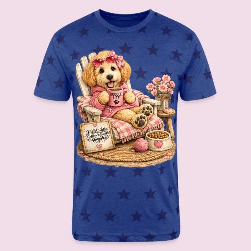 Just Enjoying Life Doodle Dog - Unisex Adult Star Printed T-Shirt