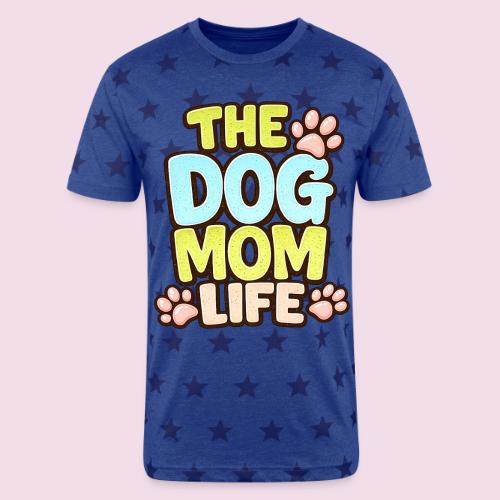 The Dog Mom Life Retro Vintage Dog Lover - Unisex Adult Star Printed T-Shirt