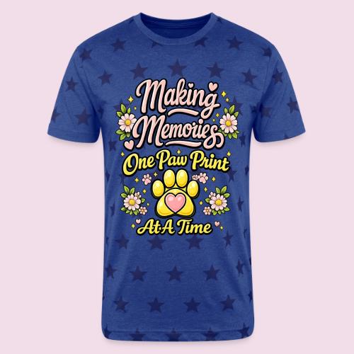 Making Memories One Paw Print At A Time - Unisex Adult Star Printed T-Shirt