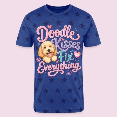 Doodle Kisses Fix Everything Dog Lover Gift - Unisex Adult Star Printed T-Shirt