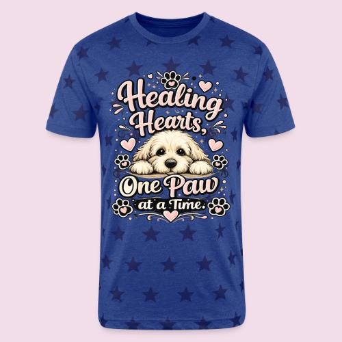 Healing Hearts, One Paw at a Time - Unisex Adult Star Printed T-Shirt