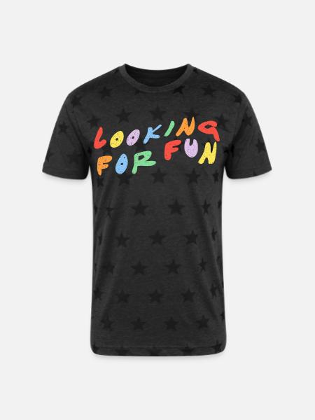 Looking for Fun - Unisex Adult Star Printed T-Shirt - royal star