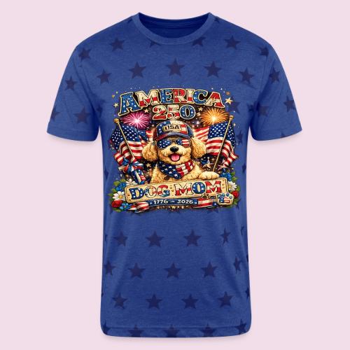America 250 Dog Mom Patriotic Goldendoodle Shirt - Unisex Adult Star Printed T-Shirt