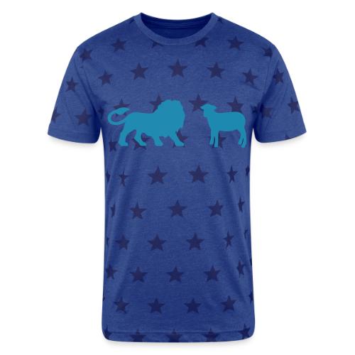 Lion and the Lamb - Unisex Adult Star Printed T-Shirt