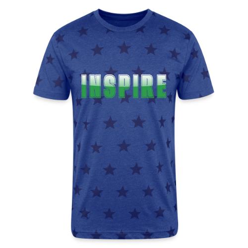 Inspire Word Art Design - Unisex Adult Star Printed T-Shirt