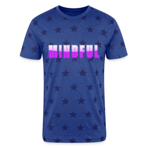 Mindful Typography Minimalist Design - Unisex Adult Star Printed T-Shirt