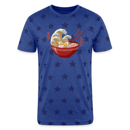 The Great Wave of Ramen - Unisex Adult Star Printed T-Shirt