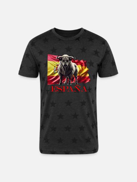 ESPAÑA - Unisex Adult Star Printed T-Shirt -