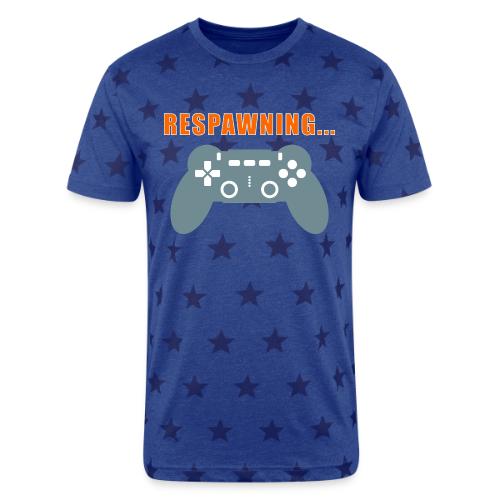 Respawning Gamer Controller Design - Unisex Adult Star Printed T-Shirt