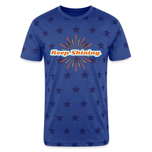 Keep Shining: Radiant Energy Design - Unisex Adult Star Printed T-Shirt