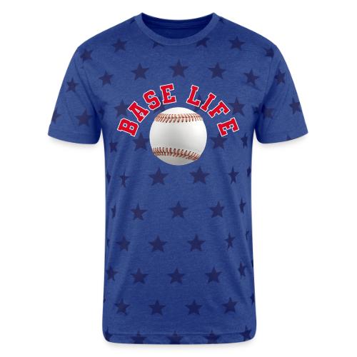 Baseball: Base Life Vibes - Unisex Adult Star Printed T-Shirt
