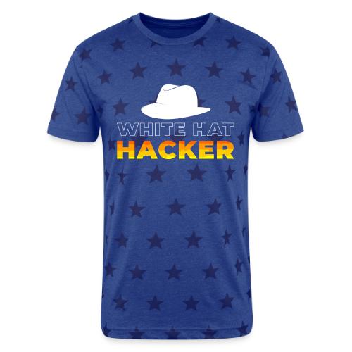 White Hat Hacker - Unisex Adult Star Printed T-Shirt