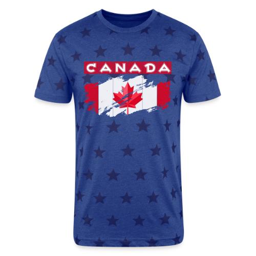 Canada, Inspired by the Canadian flag - Unisex Adult Star Printed T-Shirt