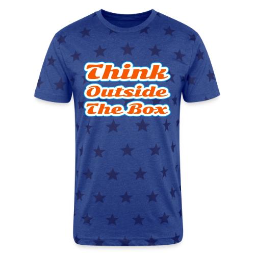 Think Outside the Box — Creative Mindset Script - Unisex Adult Star Printed T-Shirt