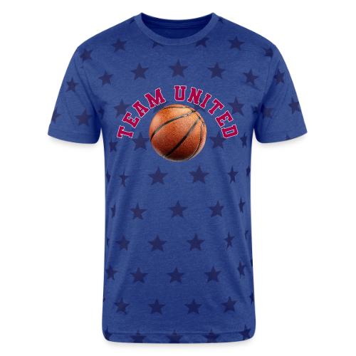 Team United Basketball Unity Design - Unisex Adult Star Printed T-Shirt