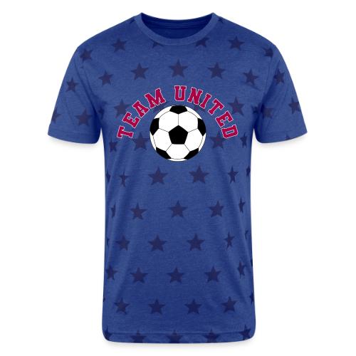 Team United Soccer Ball Sports Design - Unisex Adult Star Printed T-Shirt