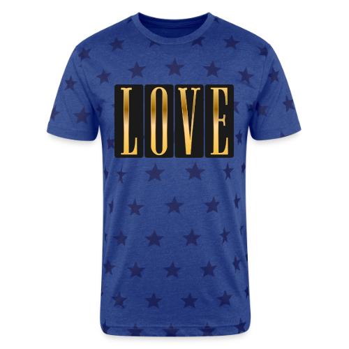 Golden Love - Unisex Adult Star Printed T-Shirt