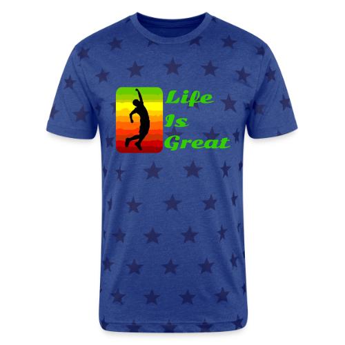 Life Is Great - Unisex Adult Star Printed T-Shirt