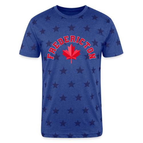 Fredericton with maple leaf - Unisex Adult Star Printed T-Shirt