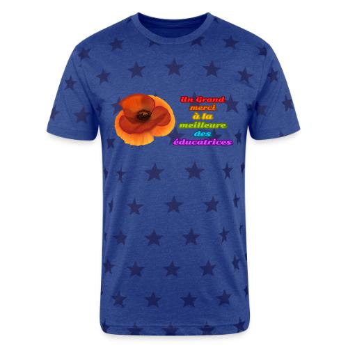 Thank you to the best educator - Unisex Adult Star Printed T-Shirt
