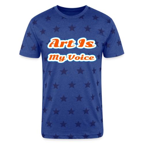 Art Is My Voice — Express Yourself Script - Unisex Adult Star Printed T-Shirt