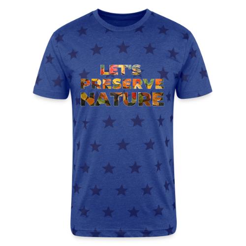 Let's Preserve Nature - Unisex Adult Star Printed T-Shirt