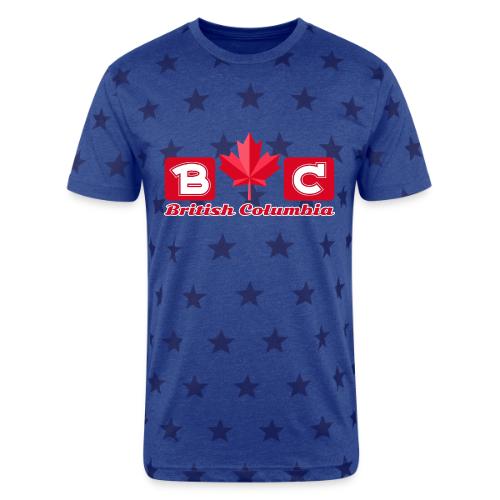 British Columbia, province of Canada - Unisex Adult Star Printed T-Shirt