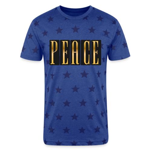 Peace in Gold - Unisex Adult Star Printed T-Shirt